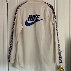 Nike Sportswear Mens Taped Logo Cream Track Jacket